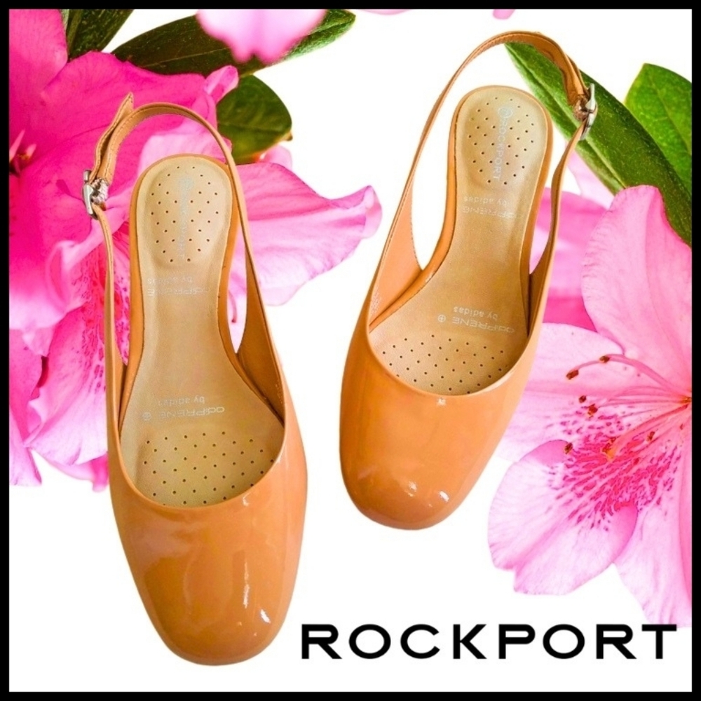 NWOT Rockport Patent Leather Slingback Pumps